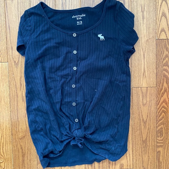 Navy blue abercrombie kids shirt - Picture 1 of 3